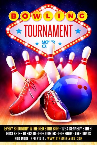 bowling flyer template