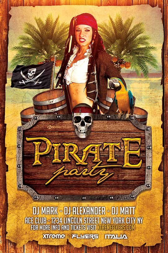 Pirate Costume Party Flyer