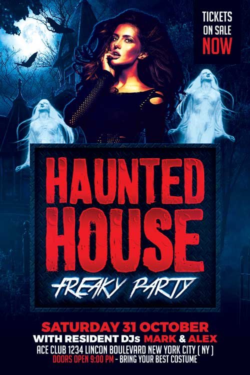 Haunted House Flyer Template