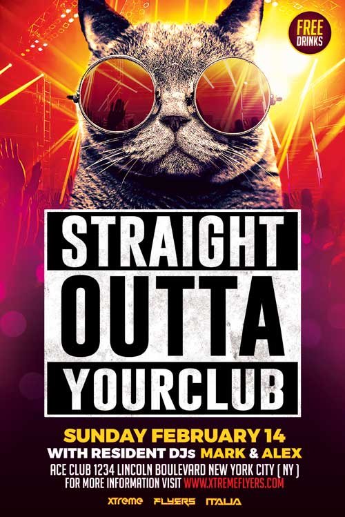 Nightclub Flyer Template Psd Download Xtremeflyers