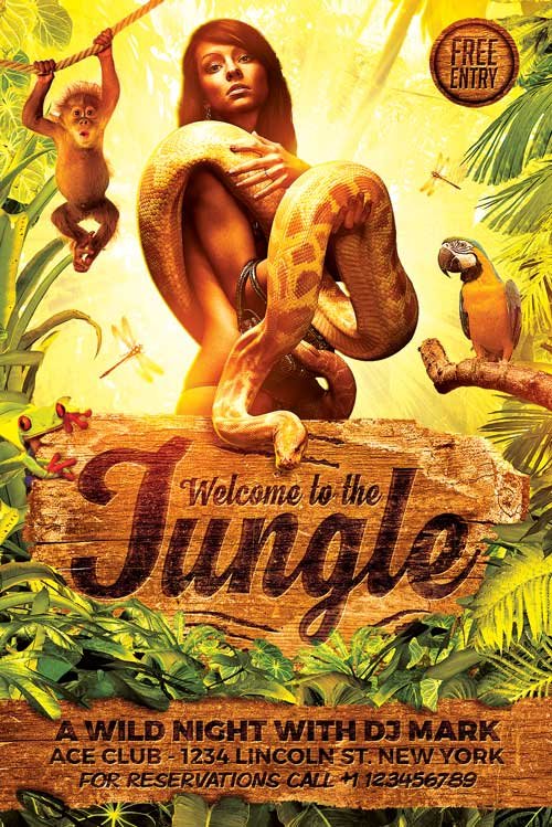 Jungle Party Flyer Template