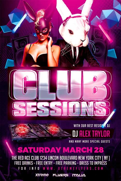 Club Sessions Flyer Template
