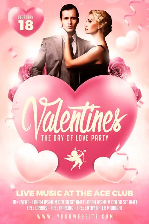 Valentines Day 2018 Flyer Template