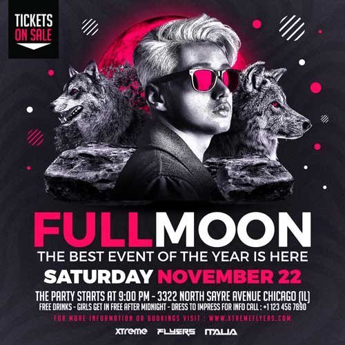 Fullmoon Party Flyer