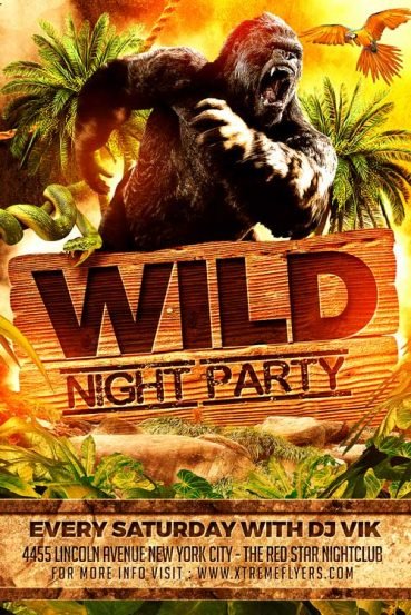 Wild Party Flyer Template