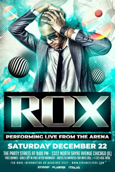 DJ Rox Flyer Template